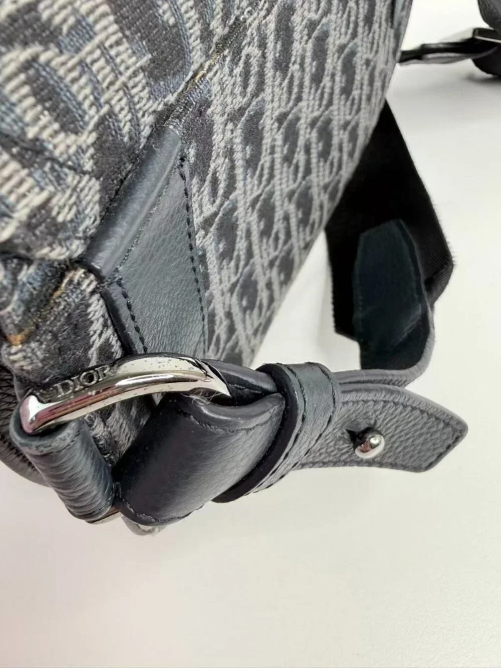 Christian Dior Saddle Oblique Jacquard Canvas Shoulder Crossbody Bag